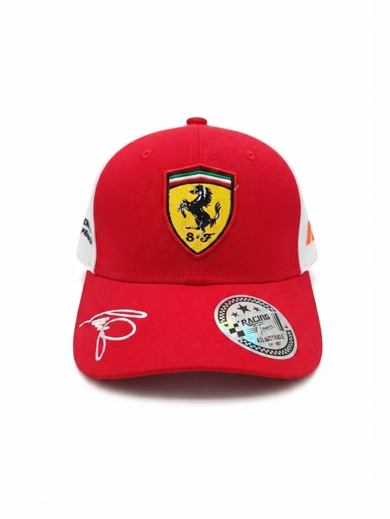GORRA 3A FERRARI BLANCO ROJO