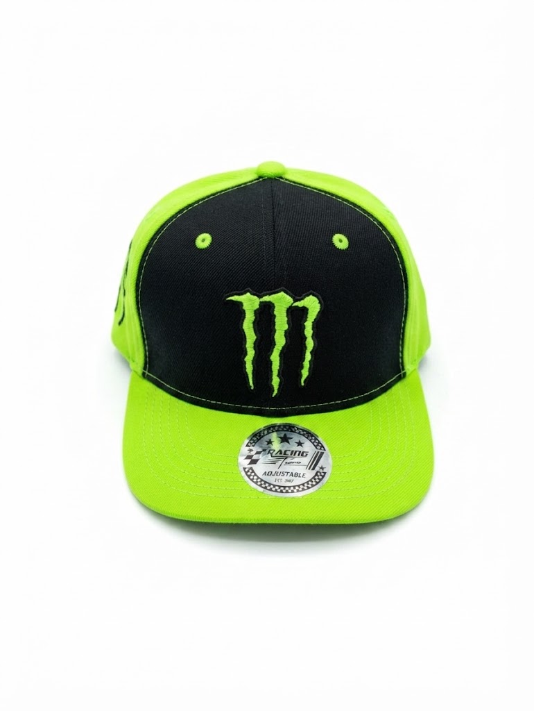 GORRA 3A MONSTER VERDE NEON NEGRO