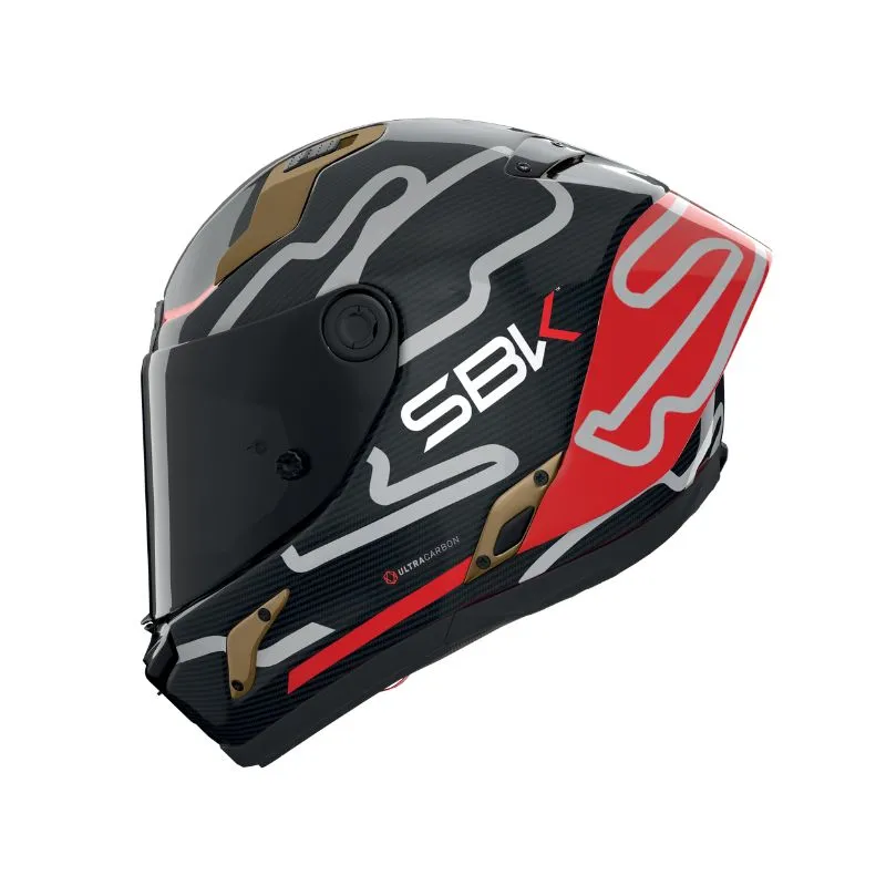 CASCO NOLAN X-804 RS ULTRA CARBON SBK NEGRO GRIS BRILLANTE