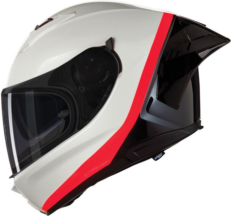 CASCO NOLAN N60-6 SPORT VERNICIATURA SPECIALE BLANCO PERLA NEGRO BRILLANTE