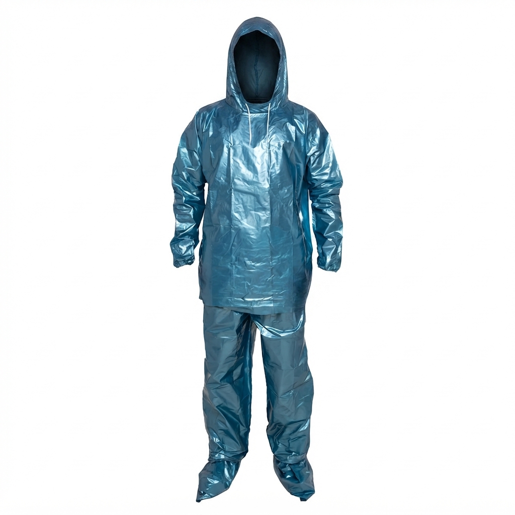 IMPERMEABLE EMERGENCIA METALIZADO AZUL