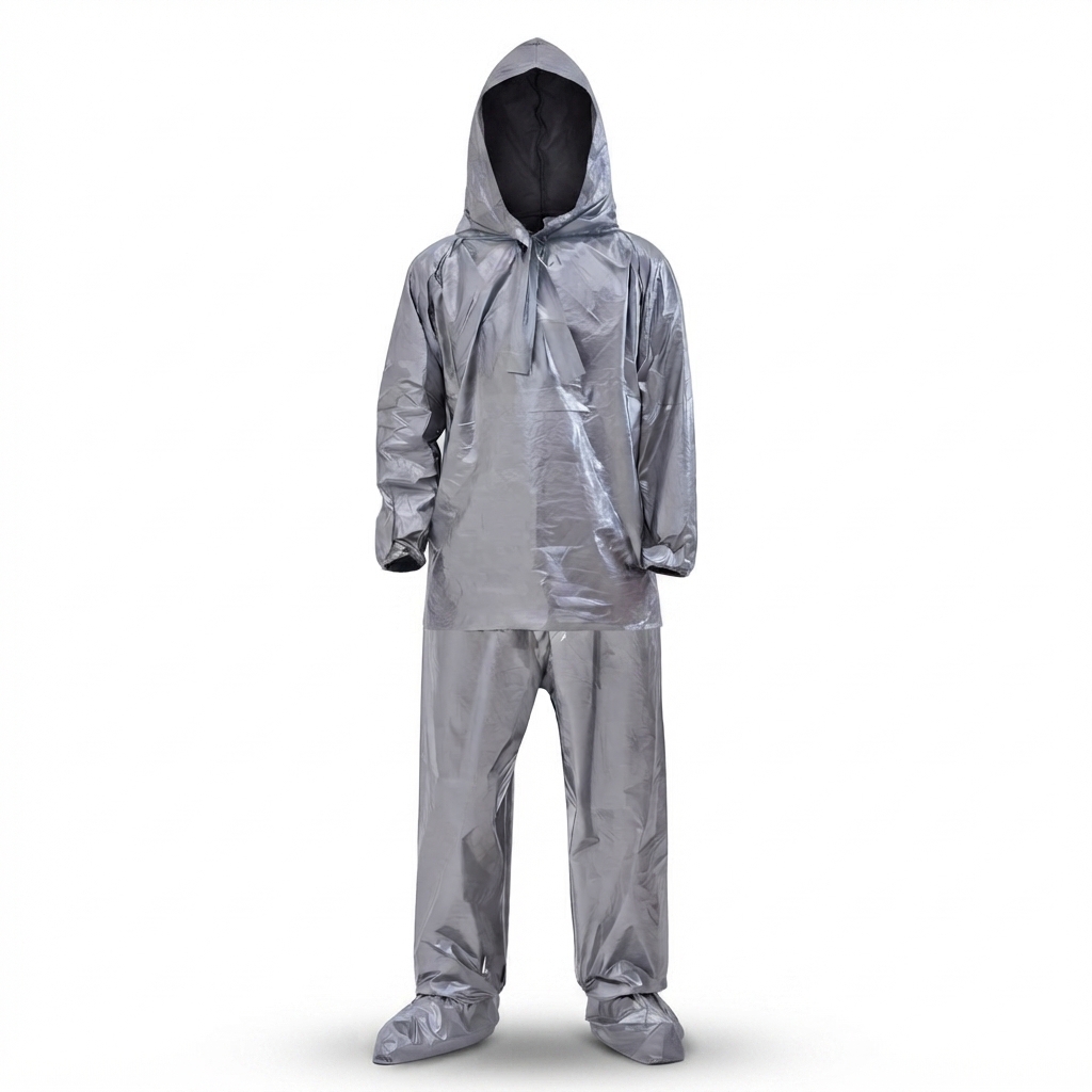 IMPERMEABLE EMERGENCIA METALIZADO PLATA