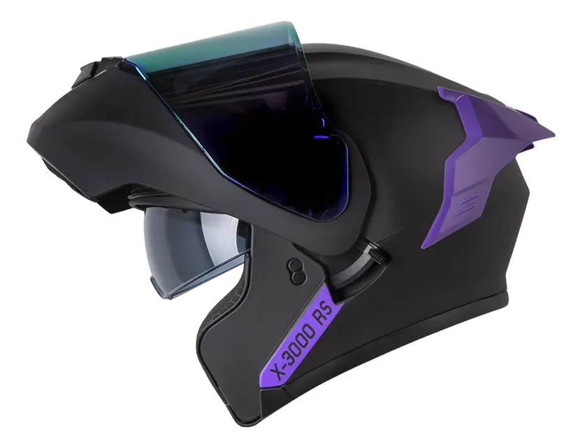 CASCO X-ONE X-3000RS SOLID NEGRO MORADO MATE