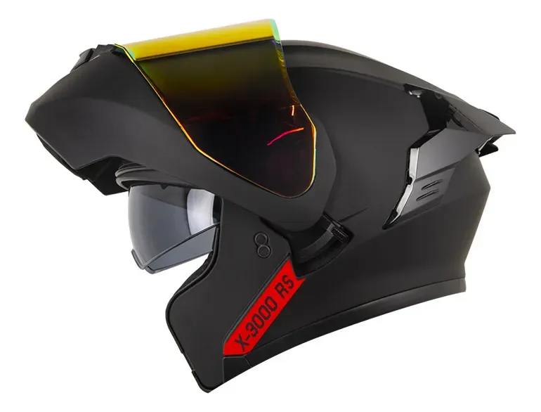 CASCO X-ONE X-3000RS SOLID NEGRO ROJO MATE