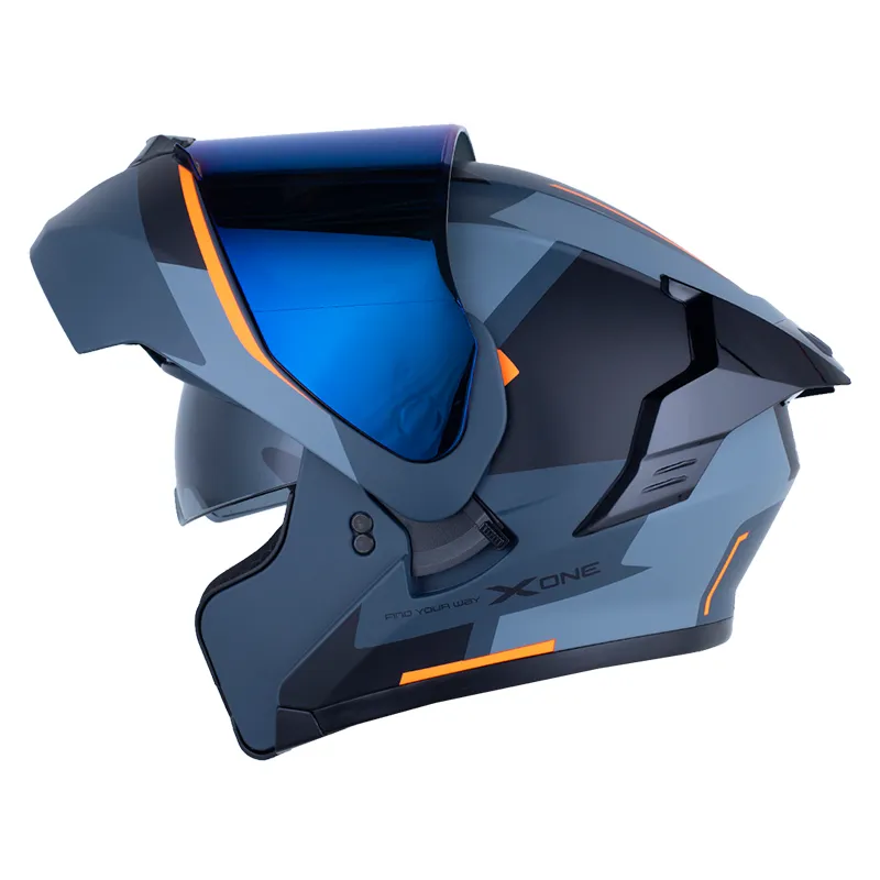 CASCO X-ONE X-3000RS ENOX GRIS OSCURO NARANJA NEON MATE