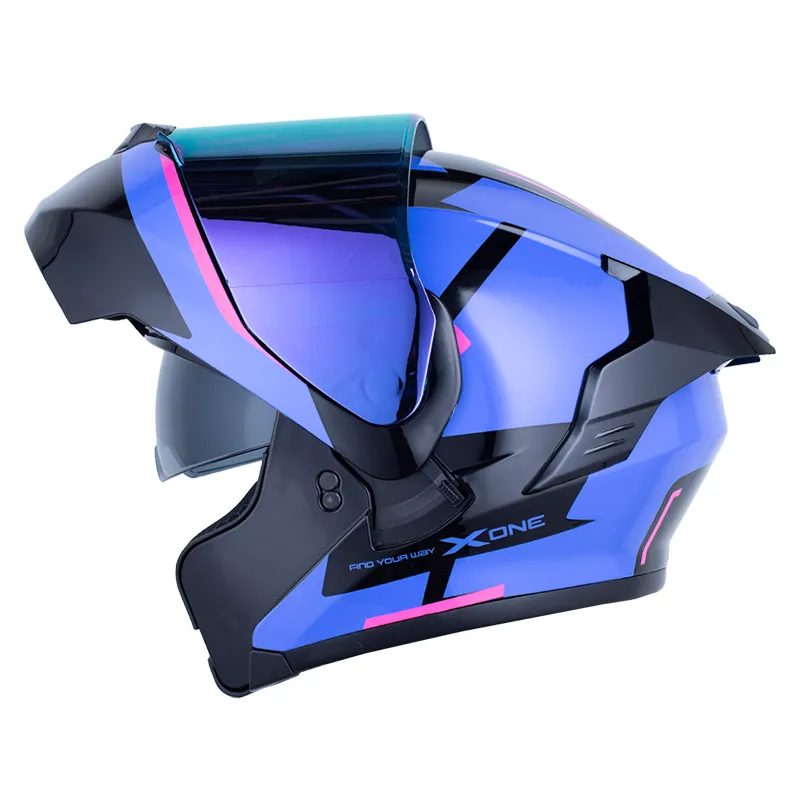 CASCO X-ONE X-3000RS ENOX NEGRO FUCSIA BRILLANTE