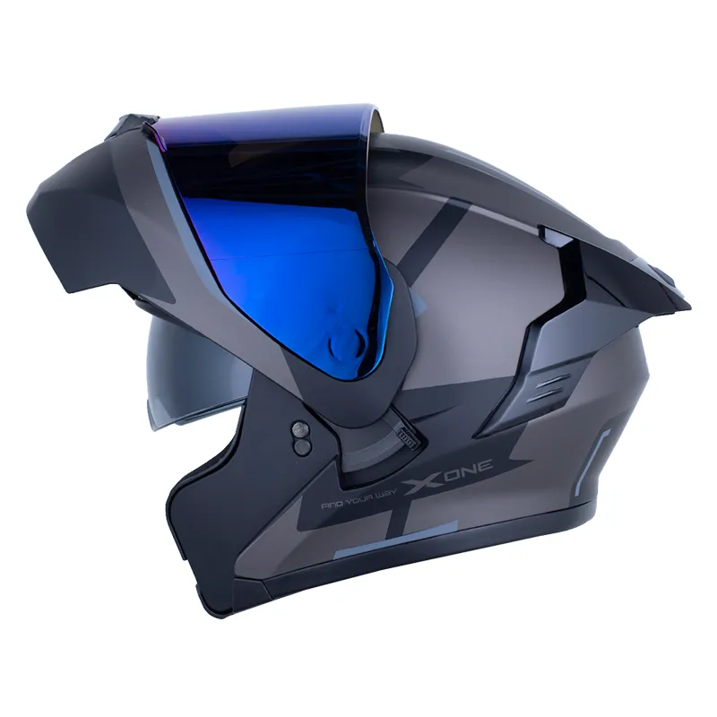 CASCO X-ONE X-3000RS ENOX NEGRO GRIS OSCURO MATE