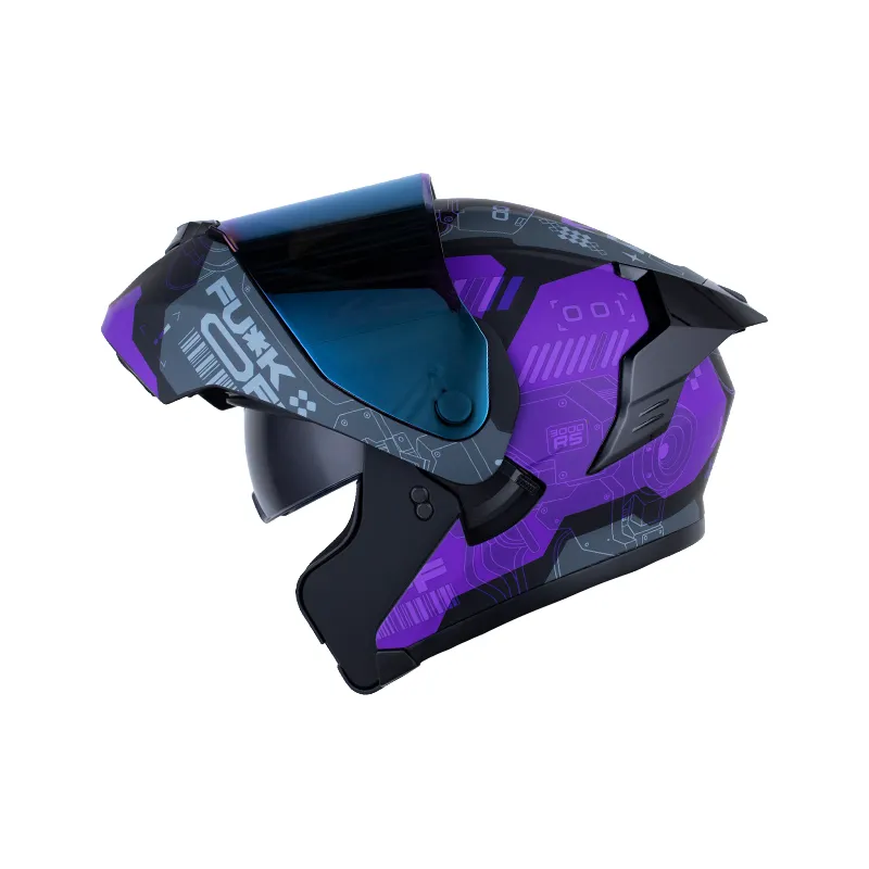 CASCO X-ONE X-3000RS CBR NEGRO MORADO OSCURO MATE