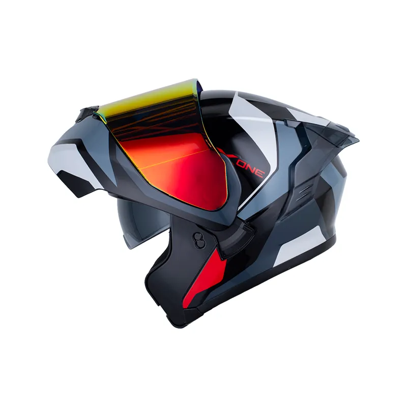 CASCO X-ONE X-3000RS AIWE NEGRO GRIS OSCURO BRILLANTE