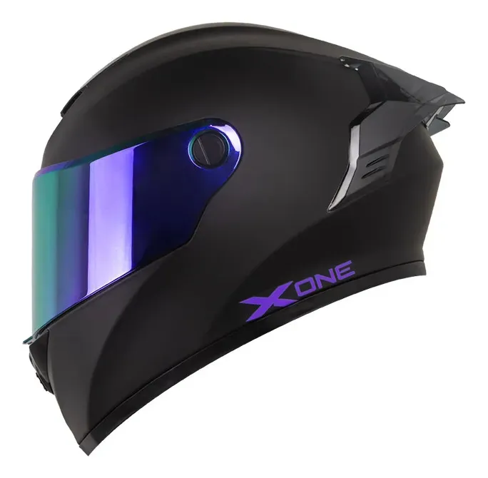 CASCO X-ONE X-500 RS SOLID NEGRO MORADO MATE
