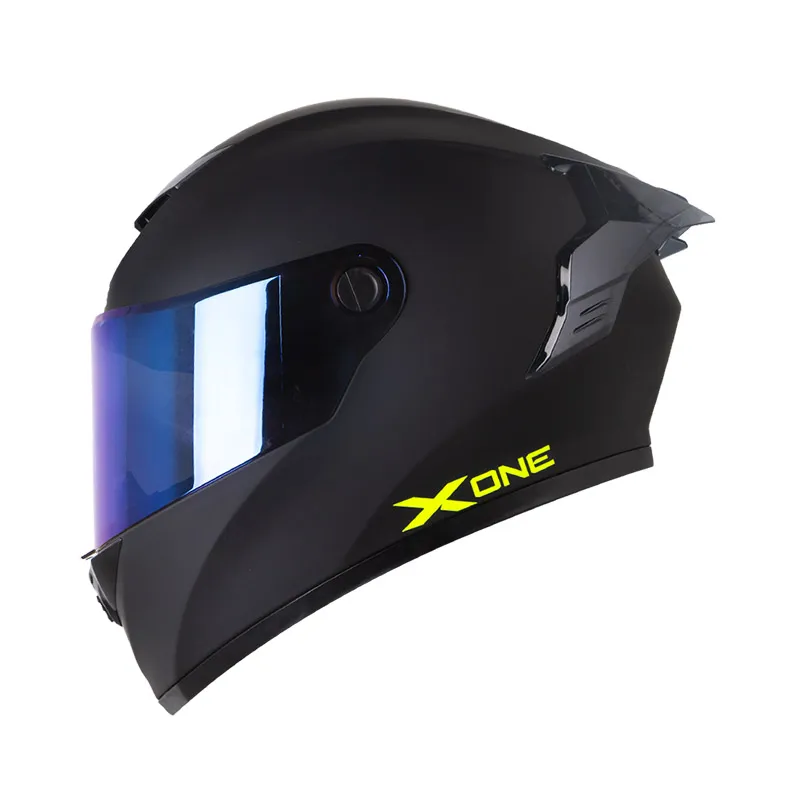 CASCO X-ONE X-500 RS SOLID NEGRO AMARILLO NEON MATE