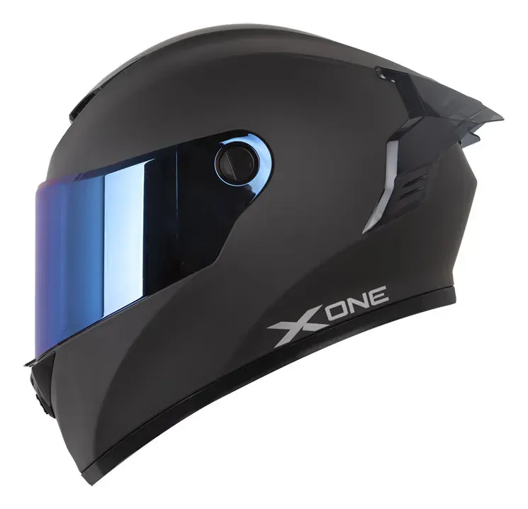 CASCO X-ONE X-500 RS SOLID GRIS OSCURO SILVER MATE