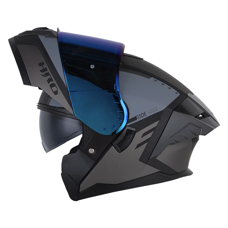CASCO HRO 3480DV EVO OBLIVION NEGRO GRIS OSCURO MATE