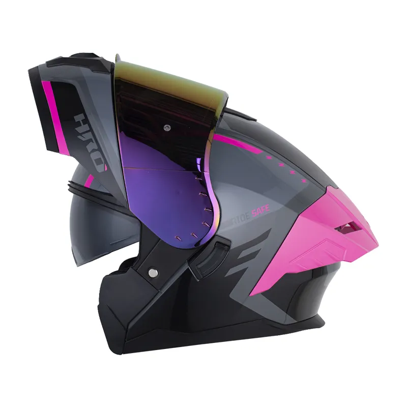 CASCO HRO 3480DV EVO OBLIVION GRIS OSCURO FUCSIA BRILLANTE