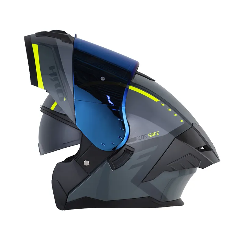 CASCO HRO 3480DV EVO OBLIVION GRIS OSCURO AMARILLO NEON BRILLANTE