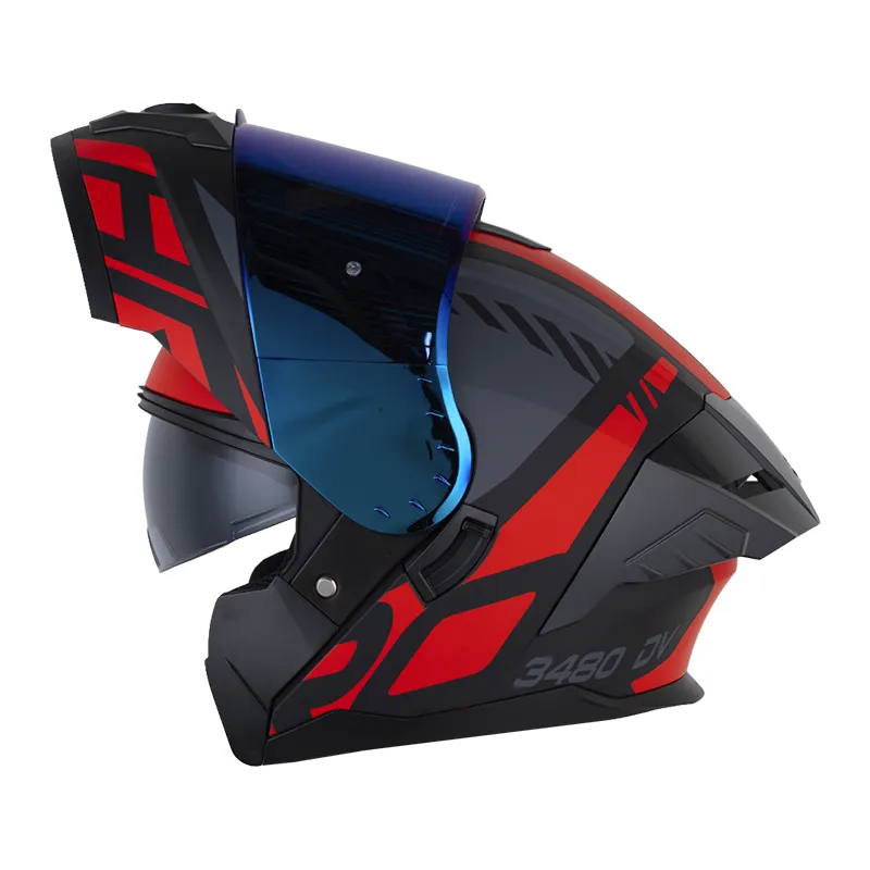 CASCO HRO 3480DV EVO DUALITY NEGRO ROJO MATE