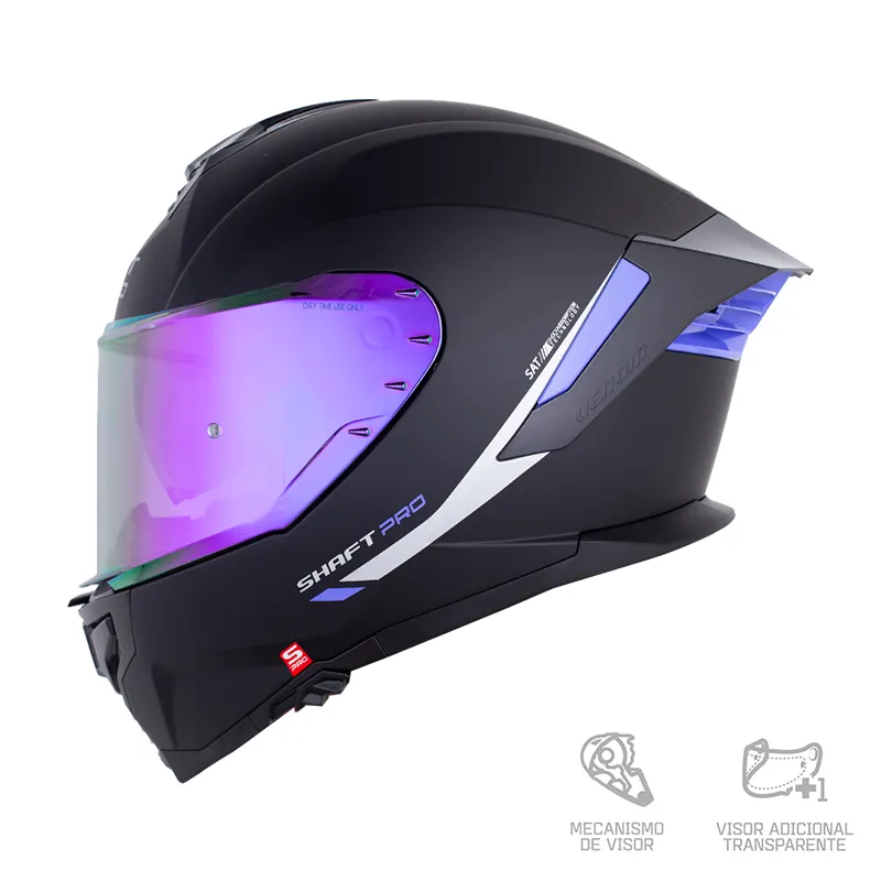 CASCO SHAFT PRO 609 VENOM SOLID V2 NEGRO MORADO MATE
