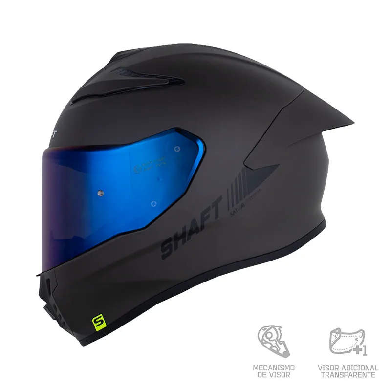 CASCO SHAFT 584SP SOLID GRIS OSCURO NEGRO MATE