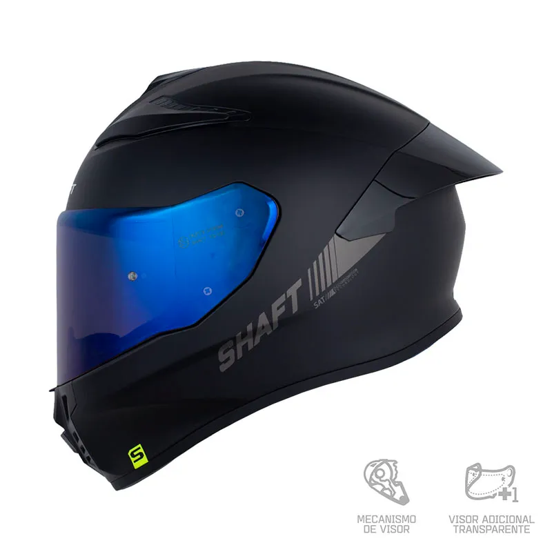 CASCO SHAFT 584SP SOLID NEGRO GRIS OSCURO MATE