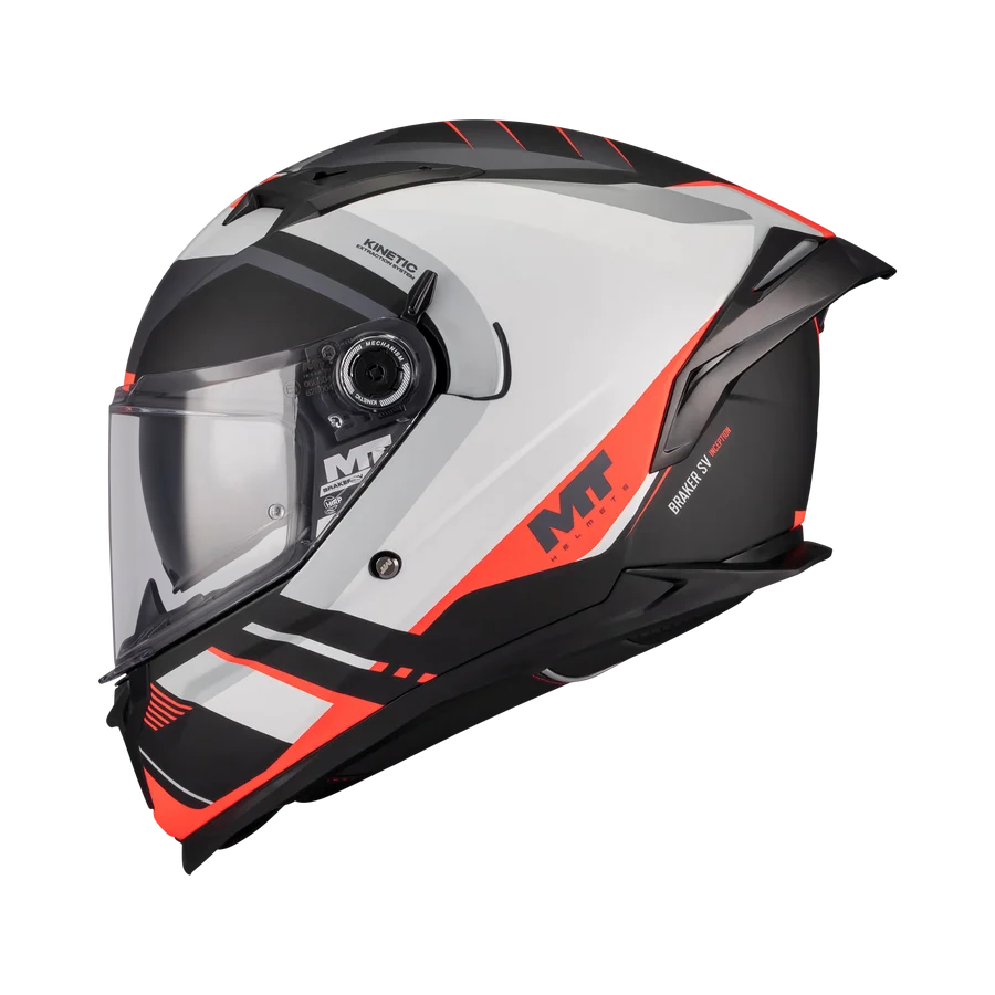CASCO MT BRAKER SV INCEPTION B5 NEGRO BLANCO NARANJA BRILLANTE