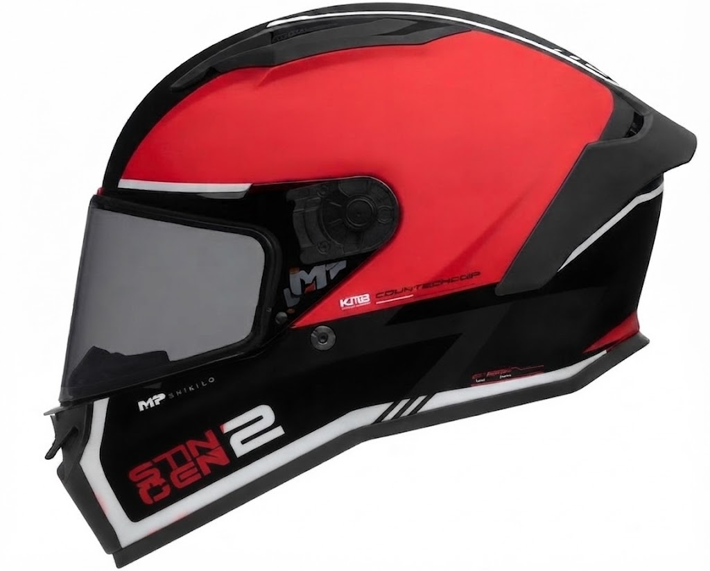 CASCO MT STINGER 2 CORE B5 NEGRO ROJO BRILLANTE