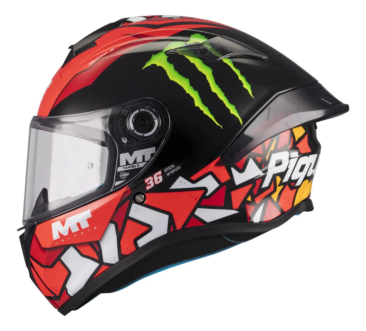 CASCO MT TARGO S PIQUERAS B5 NEGRO ROJO BRILLANTE