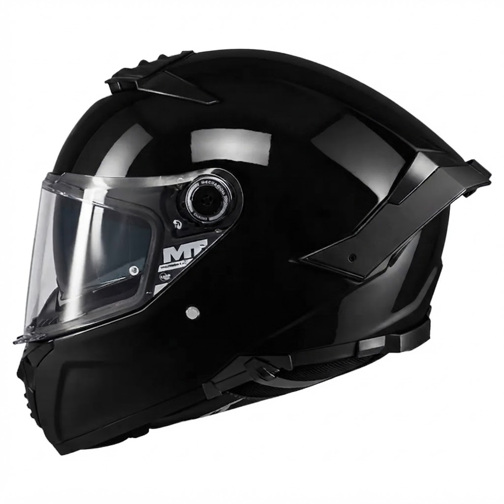 CASCO MT THUNDER 4SV PURE A1 NEGRO BRILLANTE