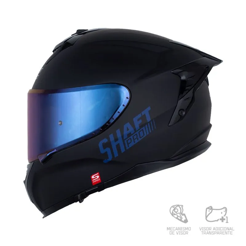 CASCO SHAFT PRO 610DV SOLID NEGRO AZUL OSCURO MATE