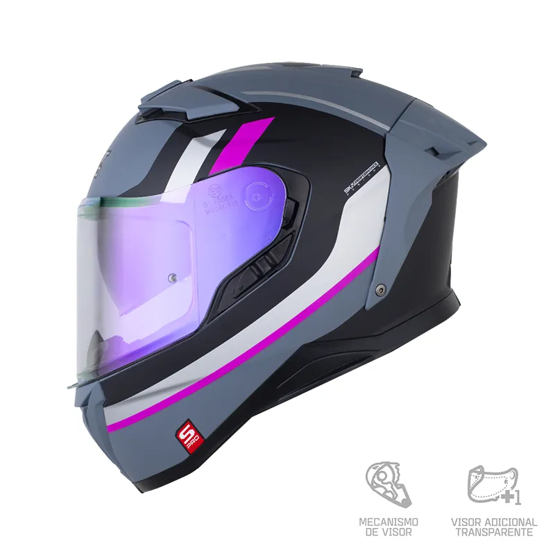 CASCO SHAFT PRO 606SP MISSING GRIS OSCURO FUCSIA MATE