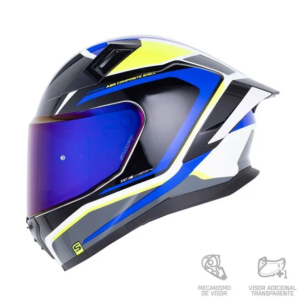 CASCO SHAFT 558SP XPEED CAMALEON AZUL BRILLANTE