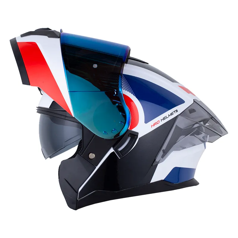 CASCO HRO 3480DV EVO PEPX BLANCO PERLA ROJO BRILLANTE