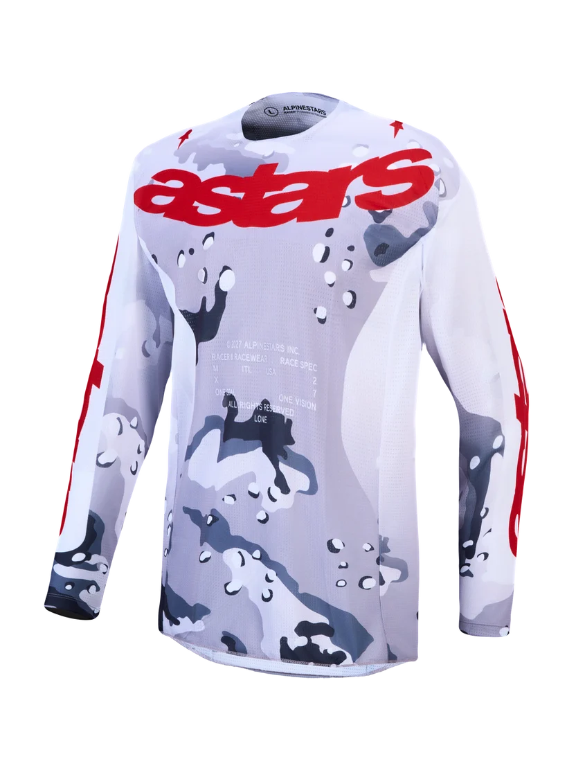 JERSEY ALPINESTARS RACER AIR LONE GRIS BLANCO ROJO
