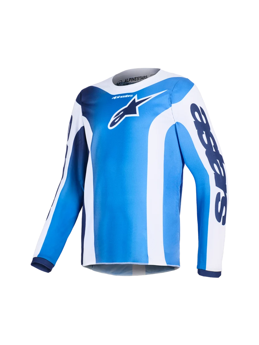 JERSEY ALPINESTARS YOUTH FLUID PORTL AZUL BLANCO