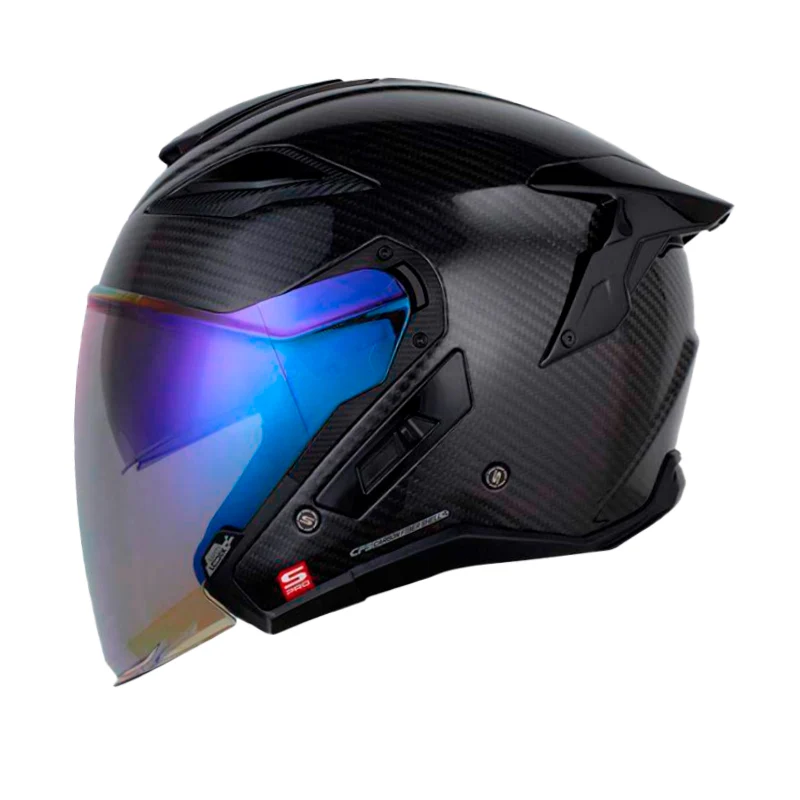 CASCO SHAFT PRO 343DV CARBON SOLID NEGRO GRIS BRILLANTE