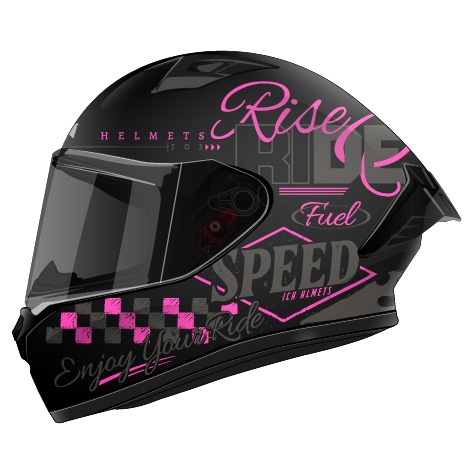 CASCO ICH 503 FINYKIT NEGRO FUCSIA GRIS BRILLANTE