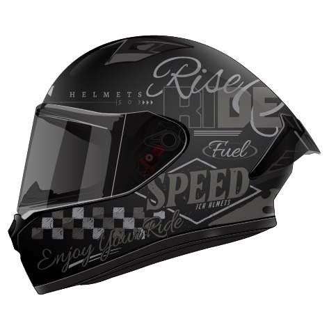 CASCO ICH 503 FINYKIT NEGRO GRIS OSCURO MATE VISOR SMOKE