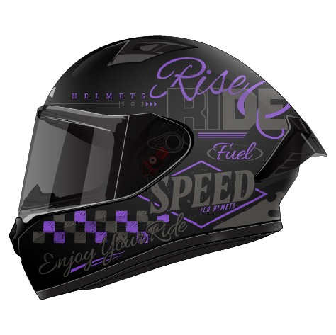 CASCO ICH 503 FINYKIT NEGRO MORADO GRIS MATE