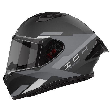 CASCO ICH 503 NASUS NEGRO GRIS BLANCO MATE