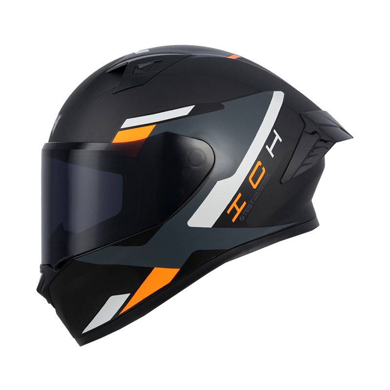 CASCO ICH 503 NASUS NEGRO GRIS NARANJA BRILLANTE