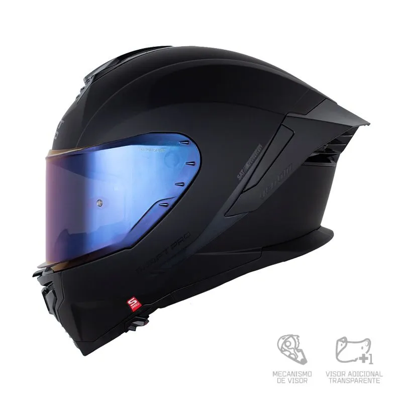 CASCO SHAFT PRO 609 VENOM SOLID NEGRO GRIS OSCURO MATE