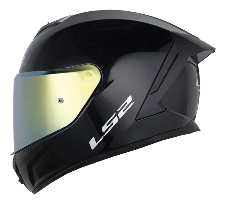 CASCO LS2 FF820 SOLID NEGRO BRILLANTE